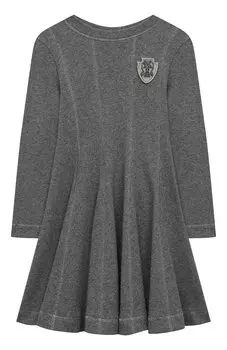 Платье из хлопка и кашемира Brunello Cucinelli