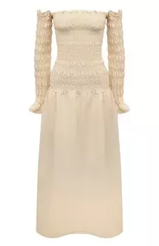 Платье из хлопка и льна Rohe