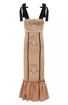 Платье из хлопка и льна Lug Von Siga