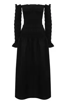 Платье из хлопка и льна Rohe