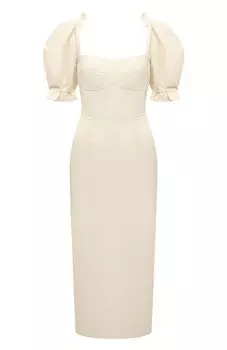 Платье из хлопка и льна Saloni