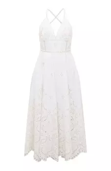 Платье из хлопка и льна Charo Ruiz Ibiza