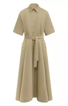 Платье из хлопка и льна Valentino