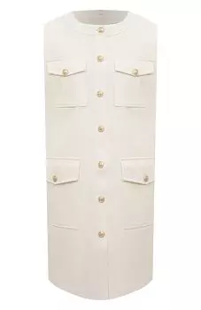 Платье из хлопка и льна Juun.J