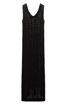 Платье из хлопка и льна Brunello Cucinelli