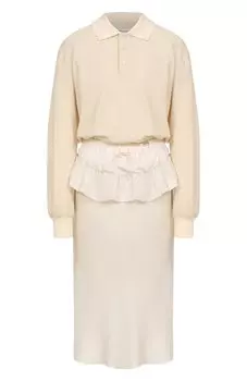 Платье из хлопка и льна Maison Margiela