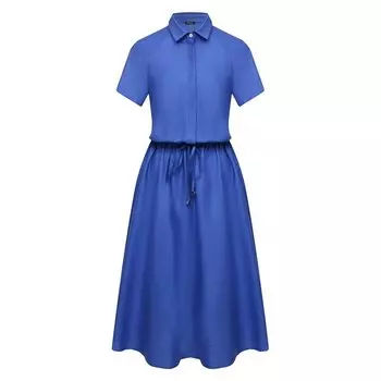 Платье из хлопка и льна Kiton