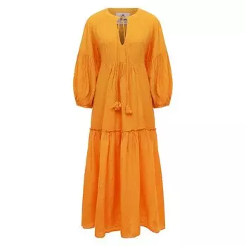 Платье из хлопка и льна PEARL&amp;CAVIAR