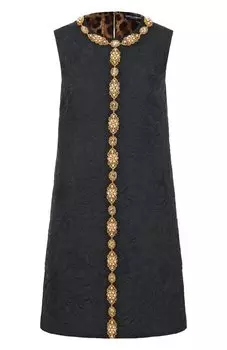 Платье из хлопка и шелка Dolce & Gabbana