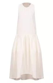 Платье из хлопка и шелка Jil Sander