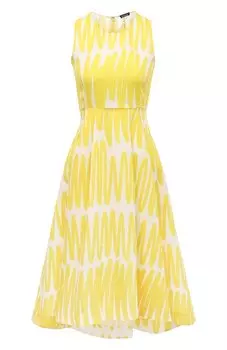 Платье из хлопка и шелка Kiton