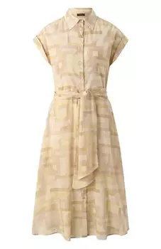 Платье из хлопка и шелка Kiton