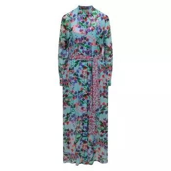 Платье из хлопка и шелка Saloni