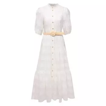 Платье из хлопка и шелка Zimmermann