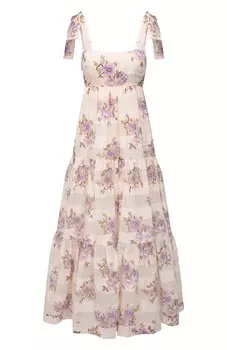 Платье из хлопка и шелка Zimmermann