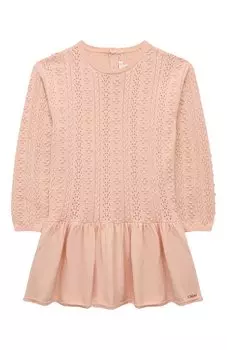 Платье из хлопка и шерсти Chlo