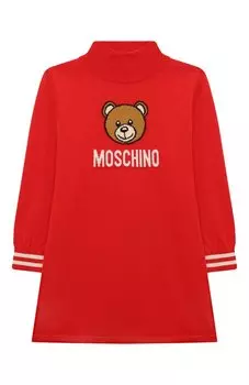 Платье из хлопка и шерсти Moschino