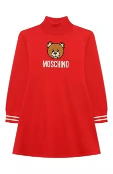 Платье из хлопка и шерсти Moschino