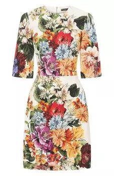 Платье из хлопка и вискозы Dolce & Gabbana