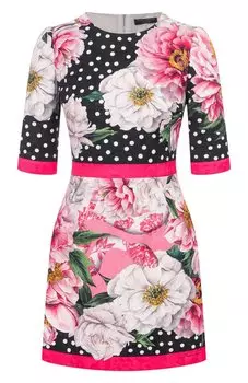 Платье из хлопка и вискозы Dolce & Gabbana