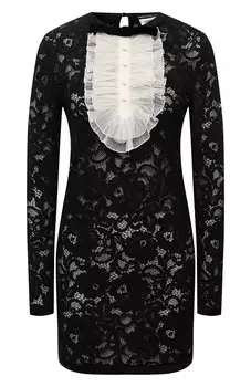 Платье из хлопка и вискозы Saint Laurent