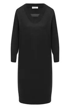 Платье из кашемира и шелка Brunello Cucinelli