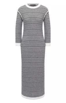 Платье из шелка и хлопка Loro Piana