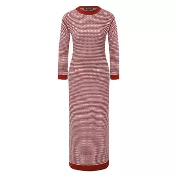 Платье из шелка и хлопка Loro Piana