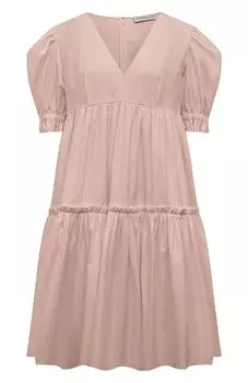 Платье из шелка и хлопка Nina Ricci