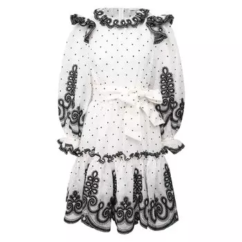 Платье из шелка и льна Zimmermann