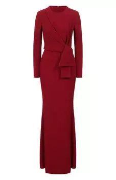 Платье из шелка и вискозы Elie Saab