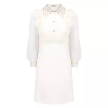 Платье из шелка и вискозы Miu Miu