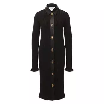 Платье из шерсти и хлопка Bottega Veneta