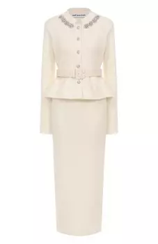 Платье из шерсти и хлопка self-portrait