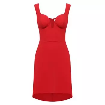 Платье из шерсти и шелка Alexander McQueen