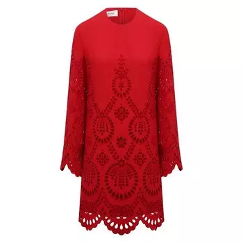 Платье из шерсти и шелка Valentino