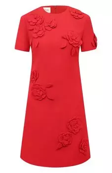 Платье из шерсти и шелка Valentino