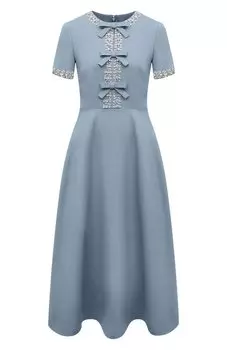 Платье из шерсти и шелка Valentino