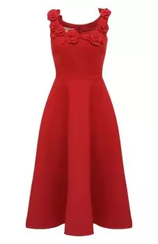 Платье из шерсти и шелка Valentino