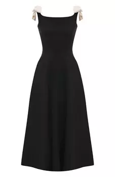 Платье из шерсти и шелка Valentino