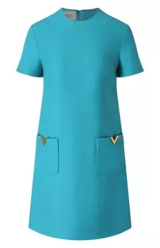 Платье из шерсти и шелка Valentino