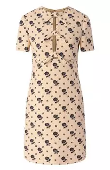 Платье из шерсти и шелка Valentino