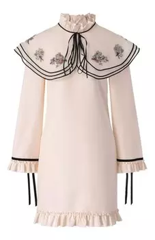 Платье из шерсти и шелка Valentino