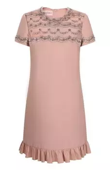 Платье из шерсти и шелка Valentino