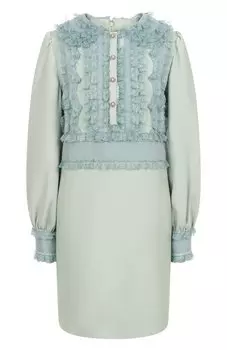 Платье из шерсти и шелка Valentino