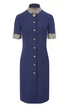 Платье из шерсти и шелка Valentino