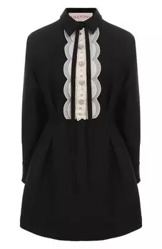 Платье из шерсти и шелка Valentino