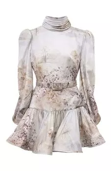 Платье из шерсти и шелка YVON