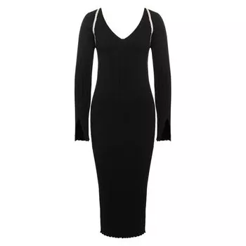 Платье из смеси хлопка и шелка Nervure