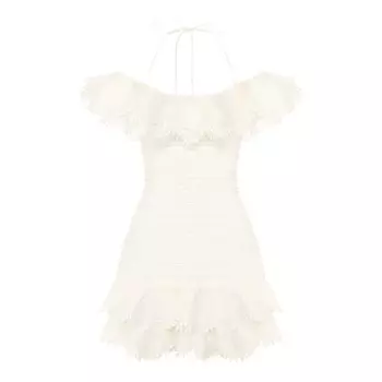 Платье из смеси льна и шелка Zimmermann